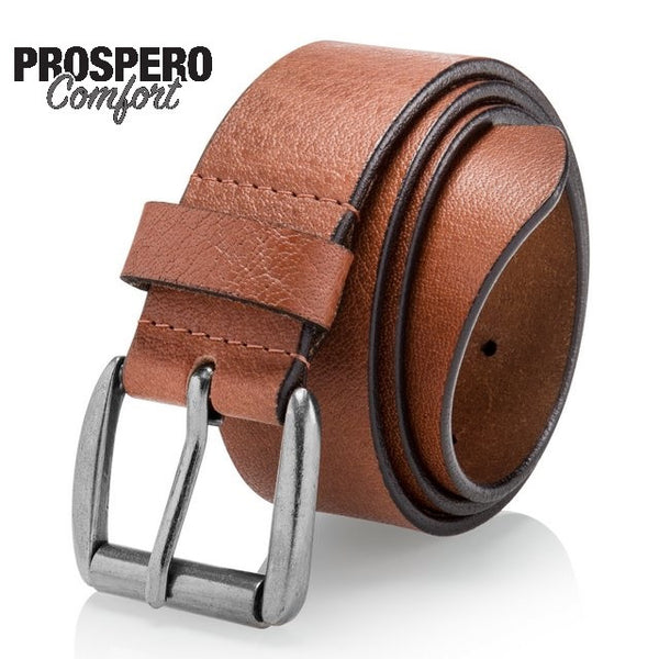 Prospero Comfort Men's Classic Dress Casual Leather Belt
